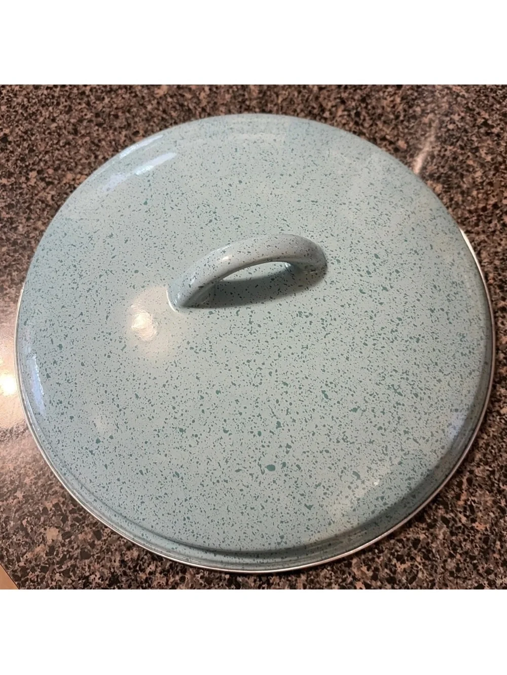 Mint Speckled 12 qt. Enamel Stockpot with Lid - Home Kitchen Cookware
